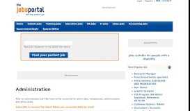 
							         Administration | The Jobs Portal								  
							    