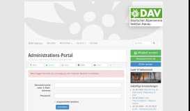 
							         Administrations-Portal | DAV Hanau								  
							    