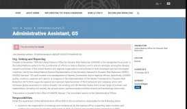 
							         Administrative Assistant, G5 - UNISDR								  
							    