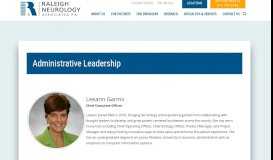 
							         Administrative Leadership – Raleigh Neurology Associates								  
							    