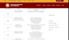 
							         Administrative Officers – Northwestern University								  
							    