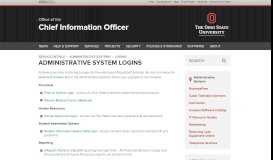 
							         Administrative System Logins | Office of the CIO - OSU OCIO								  
							    