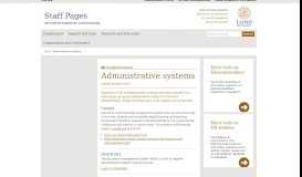 
							         Administrative systems | Staff Pages								  
							    
