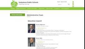 
							         Administrative Team - Saskatoon Public Schools								  
							    