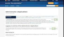 
							         Administrator (Application) - Joomla! Documentation								  
							    