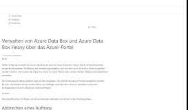 
							         Administratorhandbuch für das Azure Data Box-Portal | Microsoft Docs								  
							    