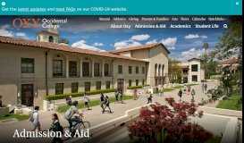 
							         Admission & Aid | Occidental College								  
							    
