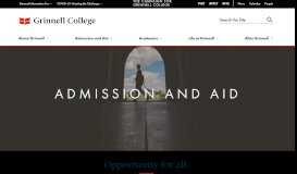 
							         Admission and Aid | Grinnell College								  
							    