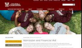 
							         Admission and Financial Aid - College of Charleston								  
							    