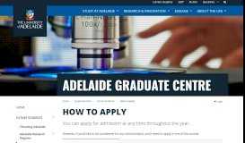 
							         Admission and/or Scholarship Application Process | Adelaide ...								  
							    