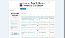 
							         Admission - Bangladesh Open University								  
							    