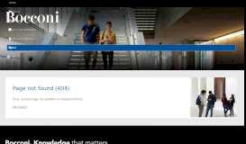 
							         Admission - Bocconi University Milan								  
							    