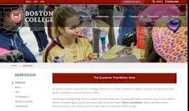 
							         Admission - Boston College								  
							    
