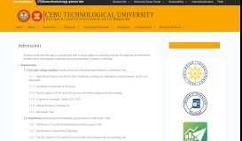 
							         Admission – Cebu Technological University								  
							    