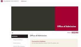 
							         Admission | Chapman University								  
							    