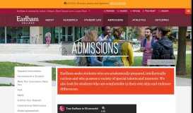 
							         Admission | Earlham College								  
							    