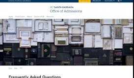 
							         Admission FAQs - UCSB Admissions - UC Santa Barbara								  
							    