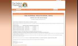 
							         Admission - Federal Polytechnic Offa Portal								  
							    