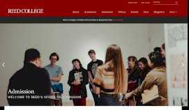 
							         Admission | Home - Reed College								  
							    