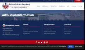 
							         Admission Information - Fulton Science Academy Private School ...								  
							    