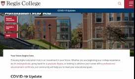 
							         Admission | Regis College								  
							    