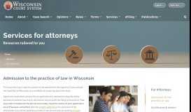 
							         admission to the State Bar of Wisconsin - Wisconsin Court System								  
							    