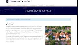 
							         Admission - University of Ghana								  
							    