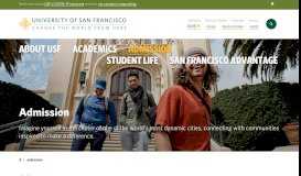 
							         Admission | University of San Francisco								  
							    