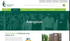 
							         Admission - Wilmington College								  
							    