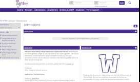 
							         Admissions - Admissions Home | Portal - Wiley College								  
							    