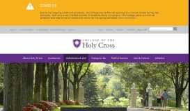 
							         Admissions & Aid | College of the Holy Cross								  
							    