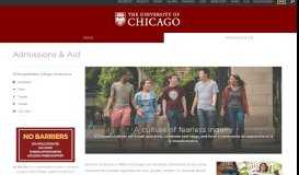 
							         Admissions & Aid | The University of Chicago								  
							    
