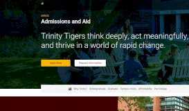 
							         Admissions & Aid | Trinity University								  
							    
