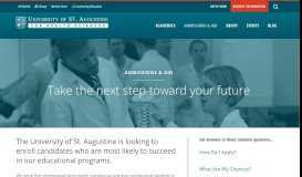 
							         Admissions & Aid | University of St. Augustine for Health Sciences								  
							    