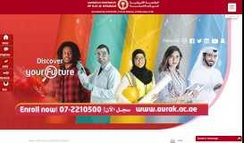 
							         Admissions - American University of Ras Al Khaimah UAE								  
							    