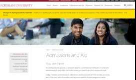 
							         Admissions and Aid | Fordham								  
							    