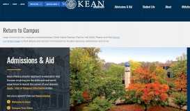
							         Admissions and Aid | Kean University								  
							    