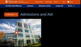 
							         Admissions and Aid - Salem State University								  
							    