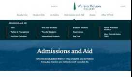 
							         Admissions and Aid - Warren Wilson College								  
							    