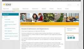 
							         Admissions and Applications - SOAS University of London								  
							    