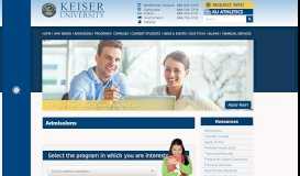 
							         Admissions and Requirements - Steps to Apply - Keiser University								  
							    
