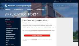 
							         Admissions Application Form AUBG | AUBG - American University in ...								  
							    