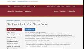 
							         Admissions Application Status - Midwestern State University								  
							    