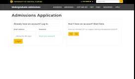 
							         Admissions Application | Undergraduate Admissions Application | UCF								  
							    