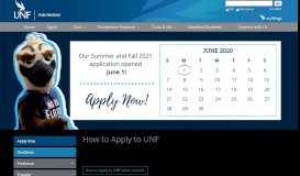 
							         Admissions - Apply Now - UNF								  
							    