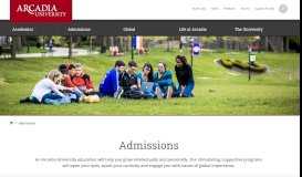 
							         Admissions | Arcadia University								  
							    