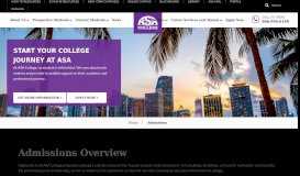 
							         ADMISSIONS - ASA College: Miami | The official Website of ASA ...								  
							    