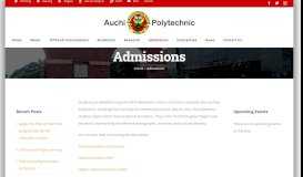 
							         Admissions – Auchi Polytechnic, Auchi								  
							    