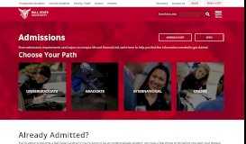 
							         Admissions | Ball State University								  
							    