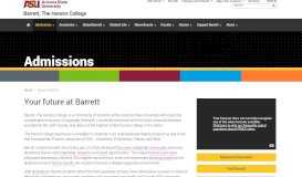 
							         Admissions | Barrett, The Honors College								  
							    